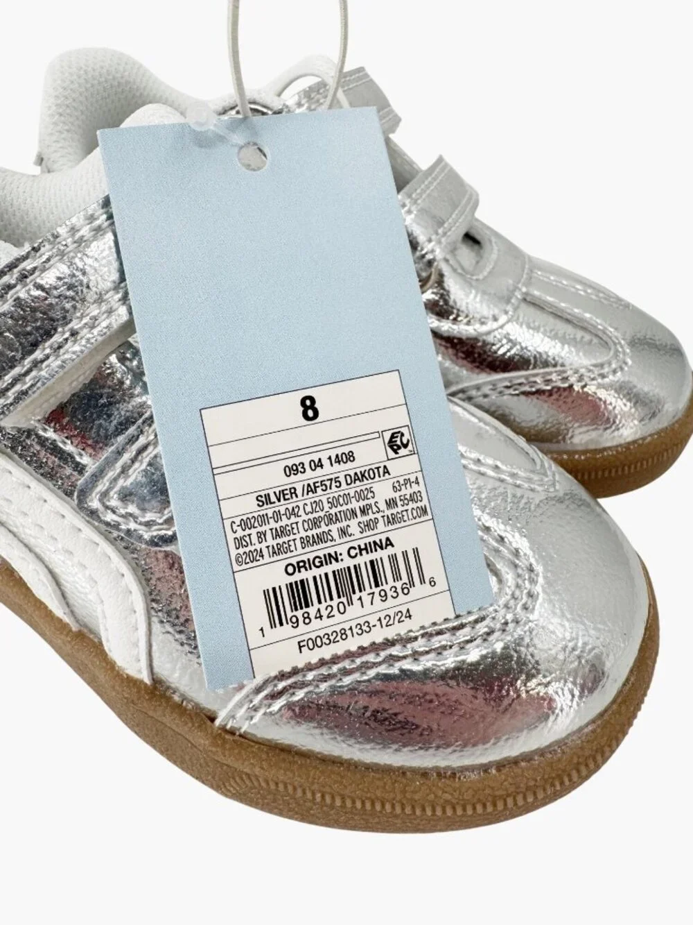 NEW Cat & Jack Toddler Dakota Retro Court Sneakers - Silver